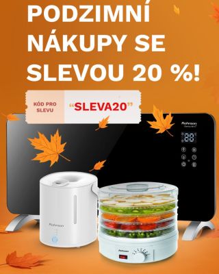 💨🍂 Podzim je tu – připravte svůj domov na chladné dny se slevou 20 % ✅ Stačí při objednávce nad 999 Kč zadat slevový kód:...